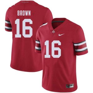 Men's Ohio State Buckeyes #16 Cameron Brown Red Nike NCAA College Football Jersey On Sale ANE3744ZR
